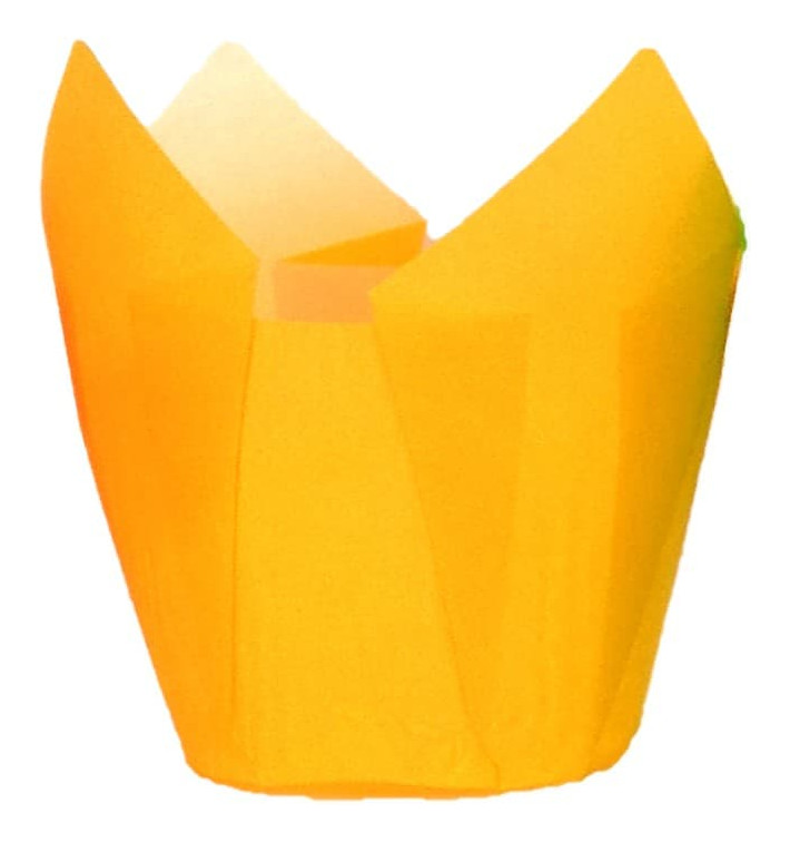 Caissette Muffin Tulipe Ø50x42/72 mm Jaune (2160 Utés) Caissette Muffin Tulipe Ø50x42/72 mm Jaune (2160 Utés)