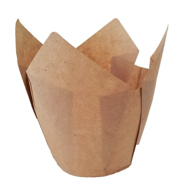 Cupcake vorm voering tulpvorm Nature Ø5x5/8cm (2000 stuks) Cupcake vorm voering tulpvorm Nature Ø5x5/8cm (2000 stuks)