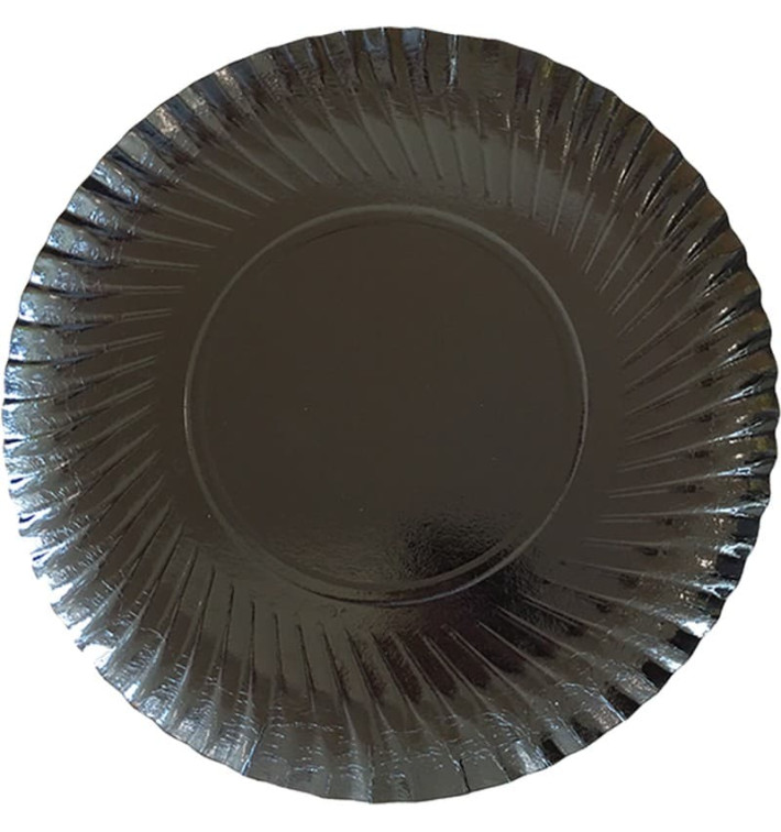 Assiette ronde en Carton Noir 270 mm (400 Unités) Assiette ronde en Carton Noir 270 mm (400 Unités)