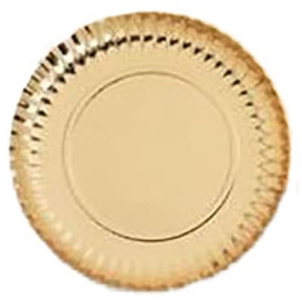 Assiette en Carton Ronde Doré 180 mm (700 Unités)