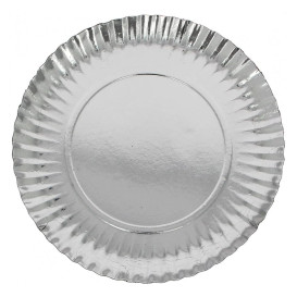 Assiette en Carton Ronde Argenté 100 mm (2.500 Unités)