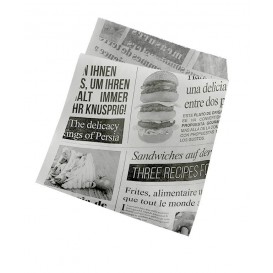 Papieren voedsel zak Vetvrij Opened 2L "News" 15x16cm (4000 stuks)