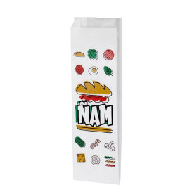 Papieren stokbrood zak Vetvrij met Opening 9+5x32cm (125 stuks) 