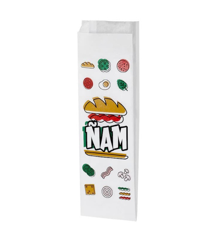 Papieren stokbrood zak Vetvrij met Opening 9+5x32cm (125 stuks) Papieren stokbrood zak Vetvrij met Opening 9+5x32cm (125 stuks)