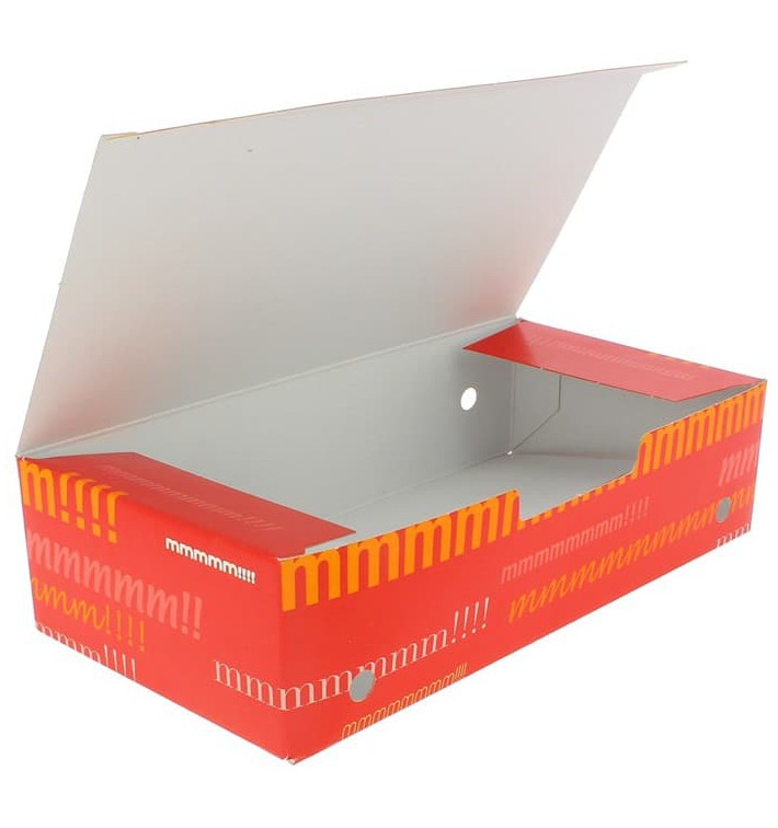 Papieren take-out doos groot maat 2,00x1,00x0,50cm (25 stuks) 