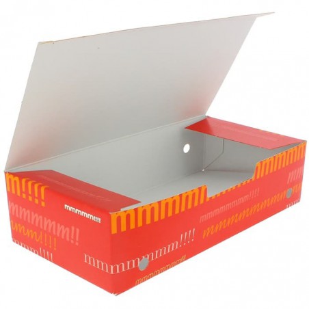 Papieren take-out doos groot maat 2,00x1,00x0,50cm (375 stuks)
