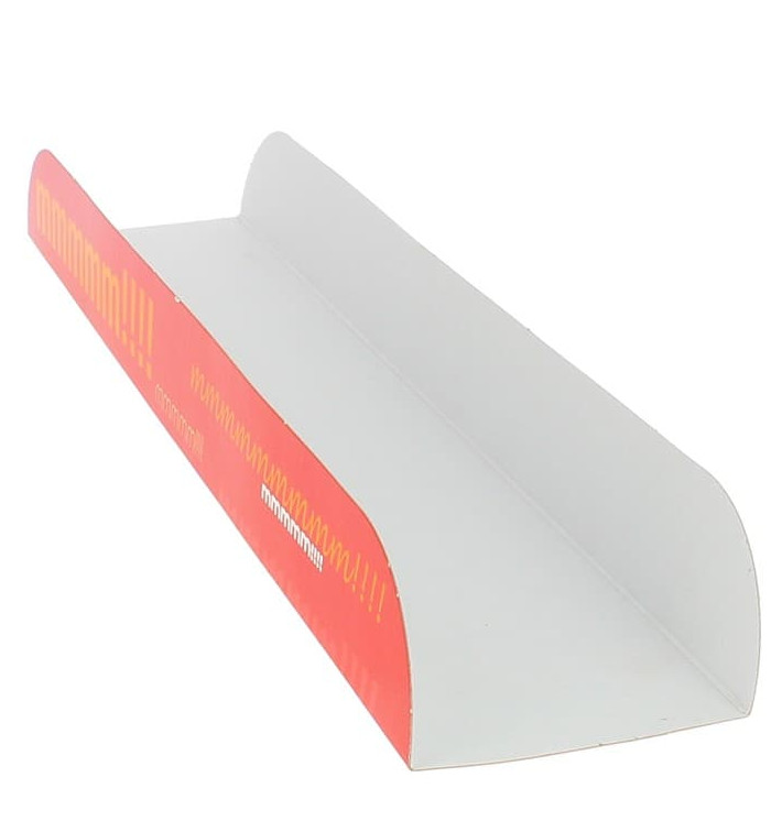 Papieren stokbrood dienblad 30x6,1x3,2 (100 stuks) Papieren stokbrood dienblad 30x6,1x3,2 (100 stuks)