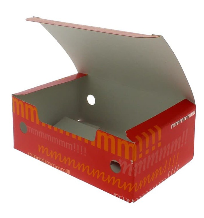 Papieren take-out doos klein maat 1,15x0,72x0,43cm (750 stuks)