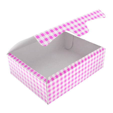 Boîte pâtissière 20,4x15,8x6cm 1Kg Rose (200 Unités)