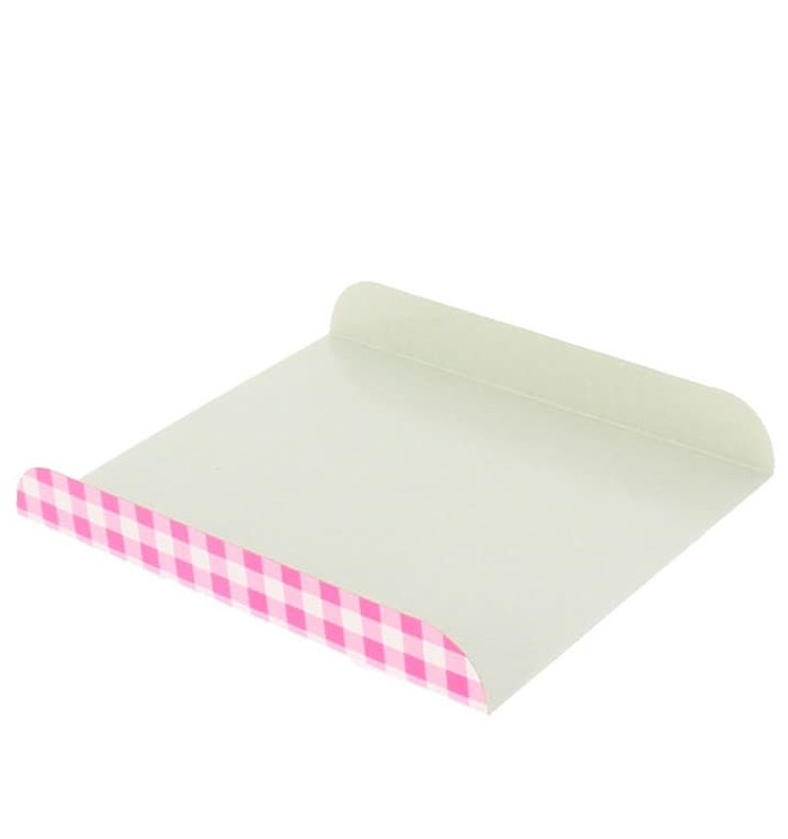 Plateau rose pour Gaufre 15x13x2 cm (100 Unités) Plateau rose pour Gaufre 15x13x2 cm (100 Unités)