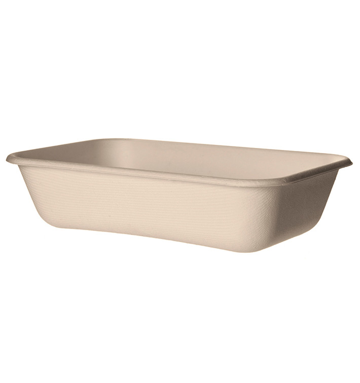 Suikerriet dienblad Ecologisch Naturel 940ml 21,5x14,0x5,0 cm (50 stuks) Suikerriet dienblad Ecologisch Naturel 940ml 21,5x14,0x5,0 cm (50 stuks)