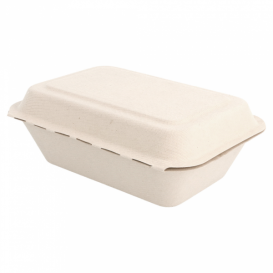 Suikerriet Gescharnierd Container "Menu Box" 13,6x18,2x6,4cm (50 stuks) 