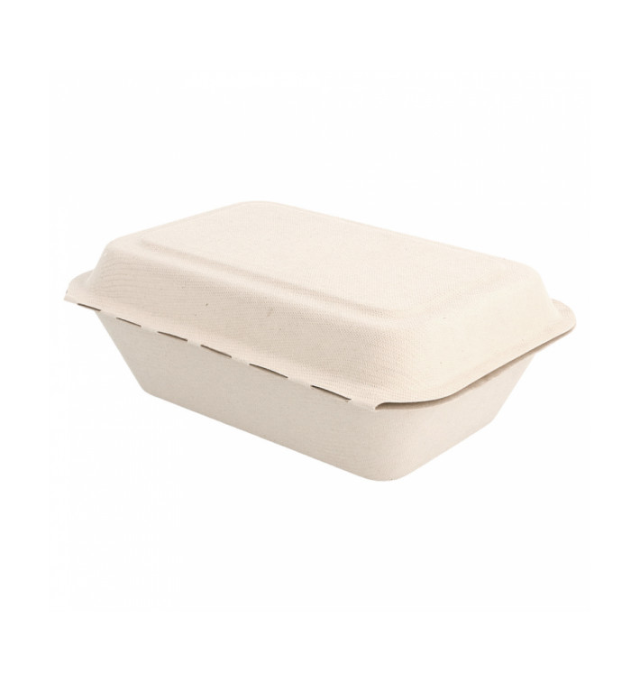 Boîte en Canne à Sucre naturel 136x182x64mm (50 Utés) Boîte en Canne à Sucre naturel 136x182x64mm (50 Utés)