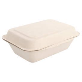 Suikerriet Gescharnierd Container "Menu Box" 13,6x18,2x6,4cm (50 stuks) 