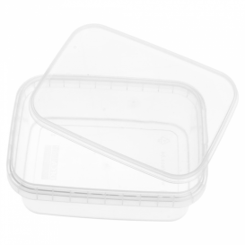 Plastic deli Container en Plastic Deksel PP Onbreekbaar 280ml 12,0x0,88cm (384 stuks)