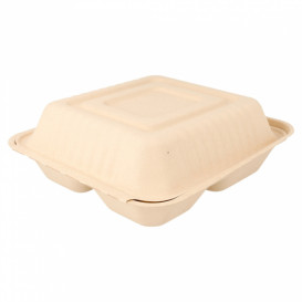 Boîte en Canne à Sucre Naturelle 3C 20x20x7,5cm (200 Utés)