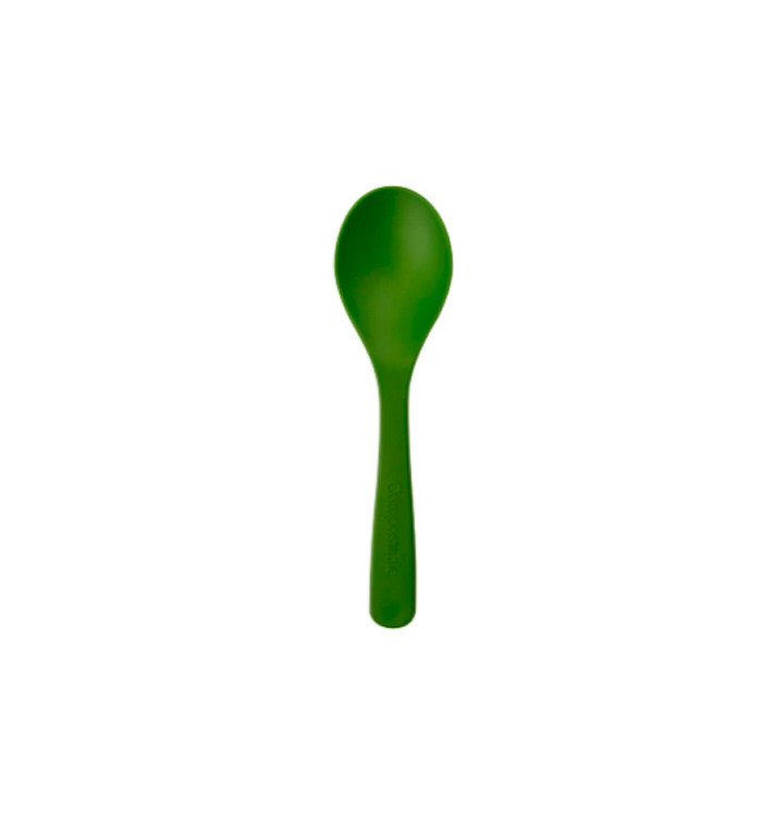 Stof gebaseerd op Maizena CPLA Composteerbaar dessert lepel groen 11,4 cm (1.000 stuks) Stof gebaseerd op Maizena CPLA Composteerbaar dessert lepel groen 11,4 cm (1.000 stuks)