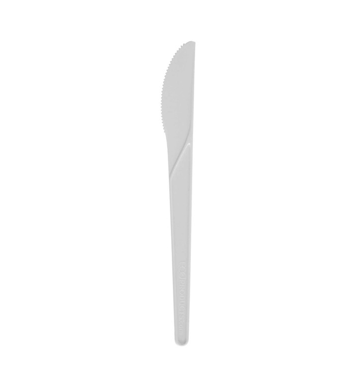 Couteau Compostable CPLA Blanc 17,2 cm (1.000 Utés) Couteau Compostable CPLA Blanc 17,2 cm (1.000 Utés)