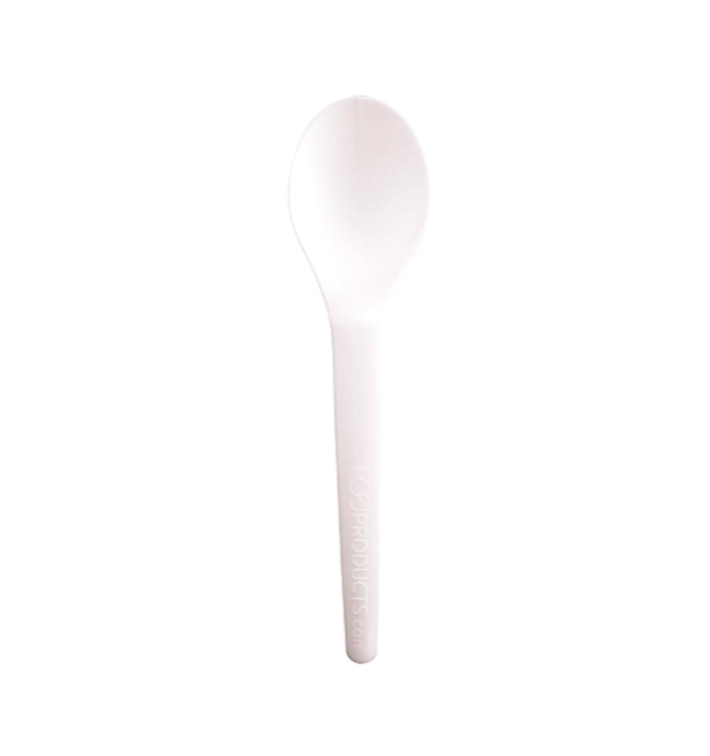Stof gebaseerd op Maizena CPLA composteerbare lepel wit 15,0 cm (1.000 stuks) Stof gebaseerd op Maizena CPLA composteerbare lepel wit 15,0 cm (1.000 stuks)