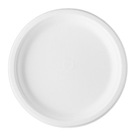 Assiette Canne à Sucre Bagasse Blanc Ø25,3 cm (50 Utés)