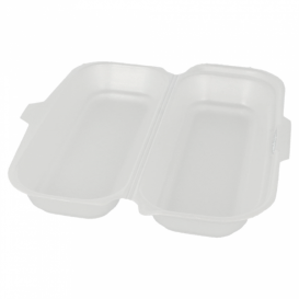 Boîte  FOAM HOTDOG Blanc (125 Unités)