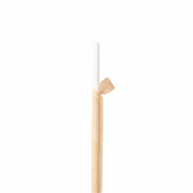 Paille Droite Papier Blanc Emballée à Kraft Ø6mm 21cm (6000 Utés)