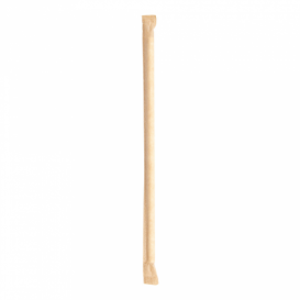 Papieren rechte rietjes wit verpakt met kraft omhulsel Ø0,6cm 21cm (6000 stuks)