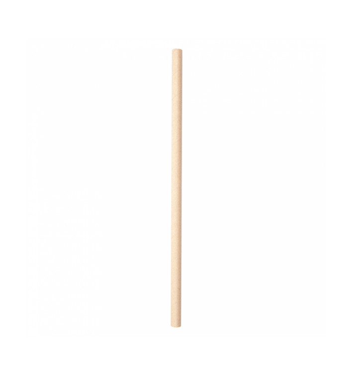 Paille Droite Papier Kraft Granités Ø8mm 21cm (3000 Utés) Paille Droite Papier Kraft Granités Ø8mm 21cm (3000 Utés)