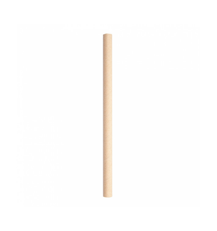 Papieren rechte rietjes kraft "Ijs dranken" Ø0,8cm 14cm (6000 stuks) Papieren rechte rietjes kraft "Ijs dranken" Ø0,8cm 14cm (6000 stuks)
