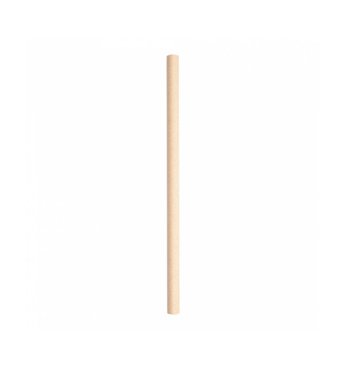 Papieren rechte rietjes kraft "Ijs dranken" Ø1cm 21cm (2400 stuks) Papieren rechte rietjes kraft "Ijs dranken" Ø1cm 21cm (2400 stuks)
