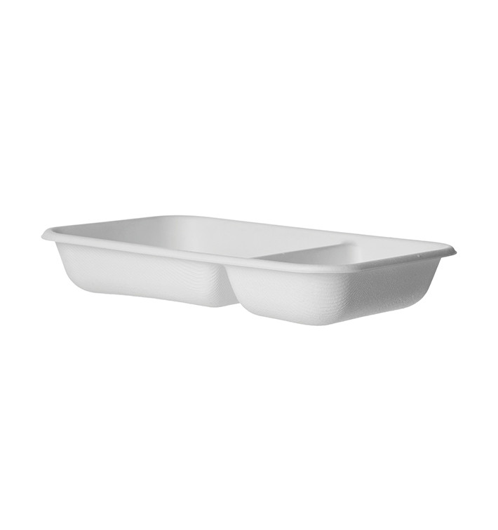 Suikerriet dienblad Ecologisch wit 2C 710ml 21,5x14,0x4,0 cm (400 stuks) Suikerriet dienblad Ecologisch wit 2C 710ml 21,5x14,0x4,0 cm (400 stuks)