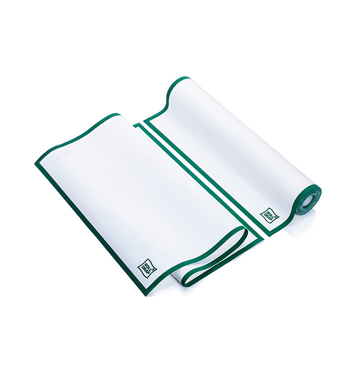 Torchons "Roll Drap" avec Bandes Vertes 40x64cm P64cm (200 Utés) Torchons "Roll Drap" avec Bandes Vertes 40x64cm P64cm (200 Utés)