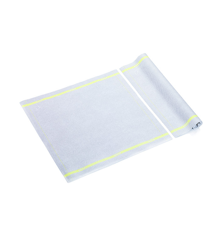 Lavettes "Drytech" avec Bande Jaune 40x40cm P40cm (5 Utés) Lavettes "Drytech" avec Bande Jaune 40x40cm P40cm (5 Utés)