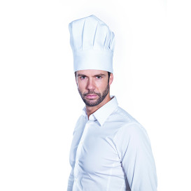 Toque Cuisinier Chef Coton Blanc (25 Unités)