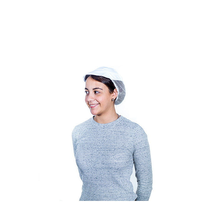 Pet met mesh en vizier katoen wit (1 stuk) Pet met mesh en vizier katoen wit (1 stuk)