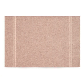 Recycled Katoenen placemat "Daen Drap" bruin 32x45cm (12 stuks)