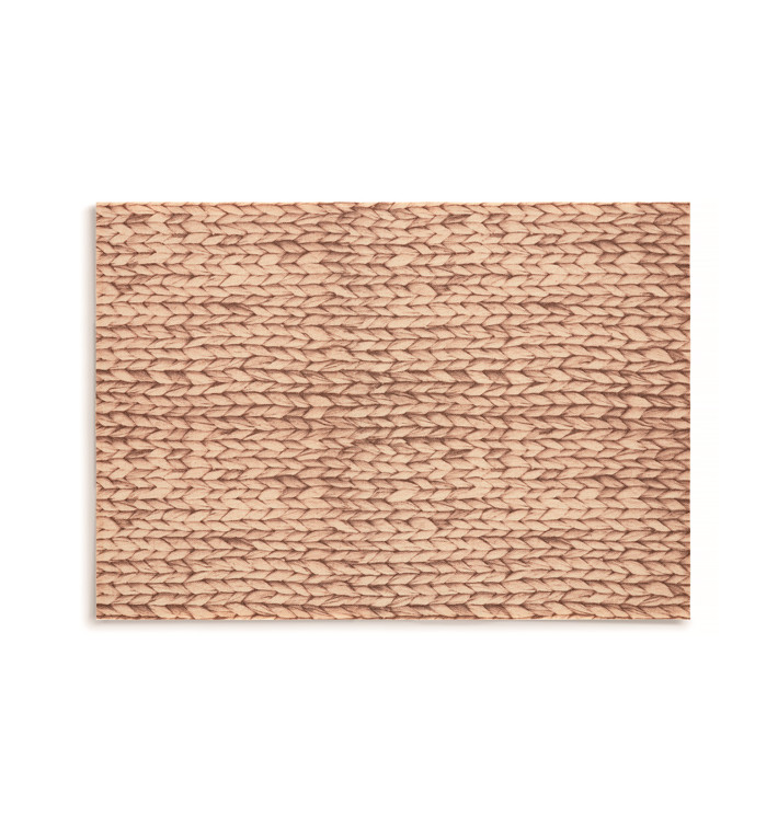 Katoenen placemat "Daen Drap" Raffia 32x45cm (12 stuks) 