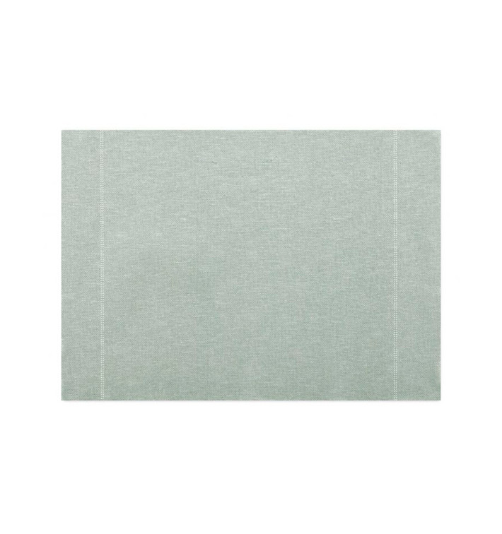 Katoenen placemat "Daen Drap" parel grijs 32x45cm (12 stuks) Katoenen placemat "Daen Drap" parel grijs 32x45cm (12 stuks)