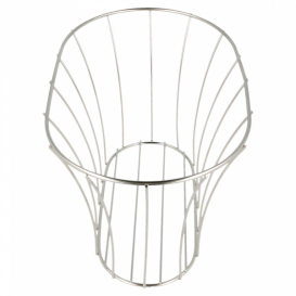 Ovale stalen mand zilver 21x12,7x12,7 (1 stuk)
