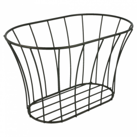 Ovale stalen mand zwart 21x12,7x12,7 (12 stuks)