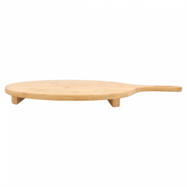 Plateau Rond avec anse en Bambou Ø29x2,5cm (1 Uté)