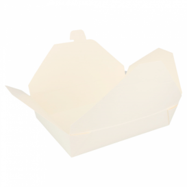 Boîte Carton Américaine Blanc 19,7x14x4,6cm 1470ml (50 Utés)