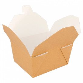 Papieren take-out Container "American" Naturel 11,3x9x6,4cm 780ml (450 stuks) 
