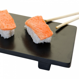 Base en Bambou Noir pour Sushi 50x23x2,5cm (1 Uté)