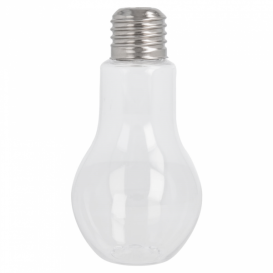 Plastic fles met Deksel lamp design PET transparant 100ml (25 stuks)