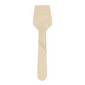 Houten ijs lepel 9,5cm (100 stuks) 