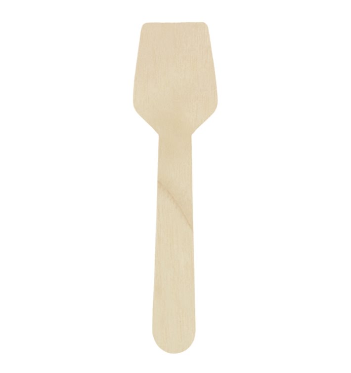 Petite Cuillère en Bois pour Glace 95mm (1.000 Unités) Petite Cuillère en Bois pour Glace 95mm (1.000 Unités)