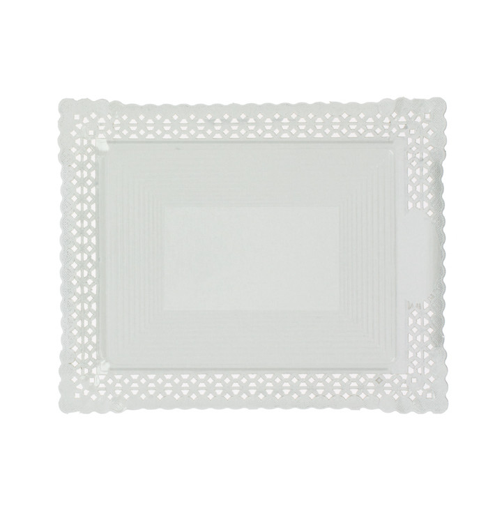 Plateau en Carton Dentelle Blanc 18x25 cm (100 Utés) Plateau en Carton Dentelle Blanc 18x25 cm (100 Utés)