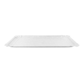 Papieren dienblad Rechthoekige vorm wit 9x15 cm (100 stuks) 
