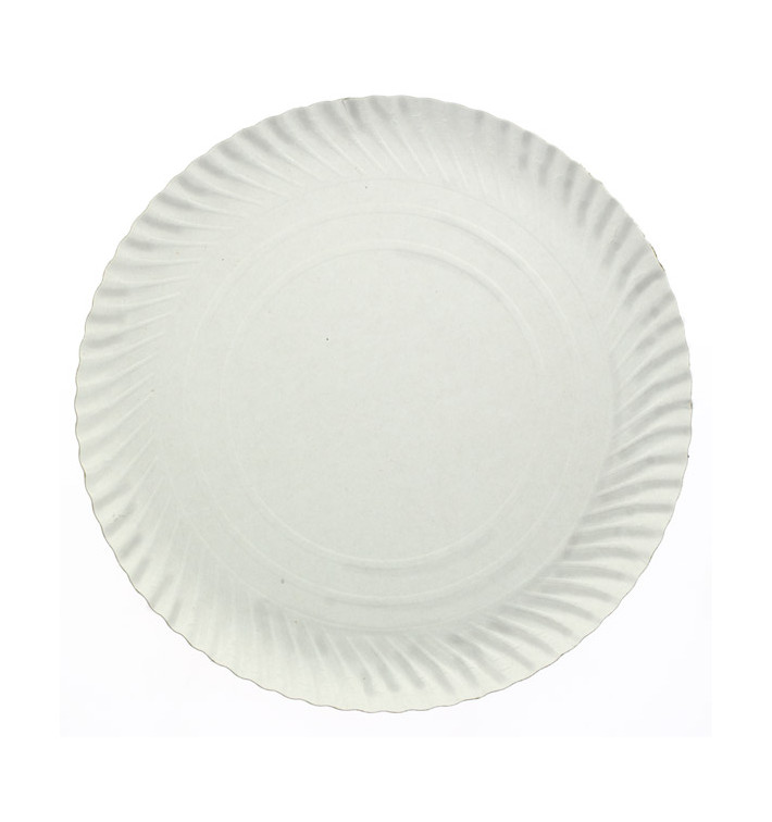 Assiette en Carton Ronde Blanc 380 mm (250 Unités) Assiette en Carton Ronde Blanc 380 mm (250 Unités)